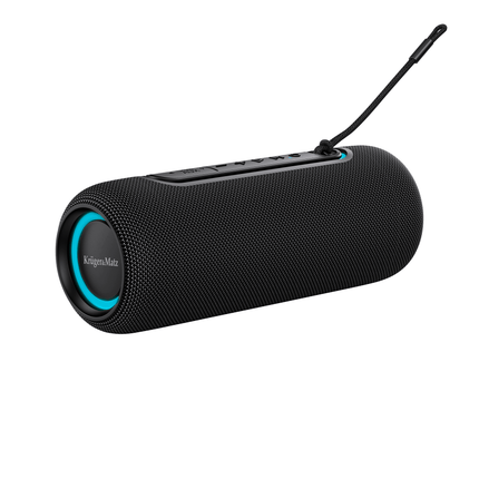 Krüger & Matz Street Draadloze Draagbare Bluetooth 5.0 Speaker Waterdicht - RGB Verlichting - TWS Functie - 20W - Zwart