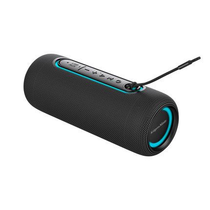 Krüger & Matz Street Draadloze Draagbare Bluetooth 5.0 Speaker Waterdicht - RGB Verlichting - TWS Functie - 20W - Zwart