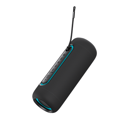 Krüger & Matz Street Draadloze Draagbare Bluetooth 5.0 Speaker Waterdicht - RGB Verlichting - TWS Functie - 20W - Zwart