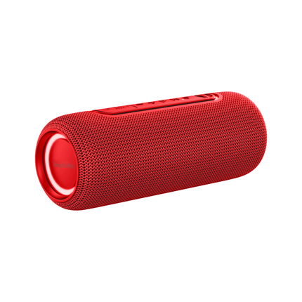 Krüger & Matz Street Draadloze Draagbare Bluetooth 5.0 Speaker Waterdicht - RGB Verlichting - TWS Functie - 20W - Rood
