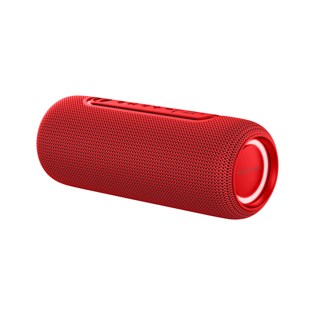 Krüger & Matz Street Draadloze Draagbare Bluetooth 5.0 Speaker Waterdicht - RGB Verlichting - TWS Functie - 20W - Rood