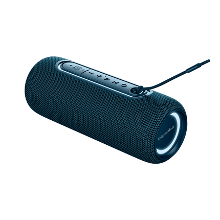 Krüger & Matz Street Draadloze Draagbare Bluetooth 5.0 Speaker Waterdicht - RGB Verlichting - TWS Functie - 20W - Blauw