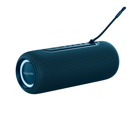 Krüger & Matz Street Draadloze Draagbare Bluetooth 5.0 Speaker Waterdicht - RGB Verlichting - TWS Functie - 20W - Blauw
