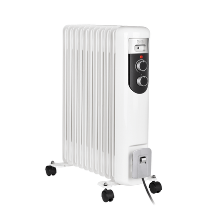 2de kansje Teesa TSA8049 Elektrische olieradiator 11 ribben 2500 W met thermostaat en 3 warmtestanden