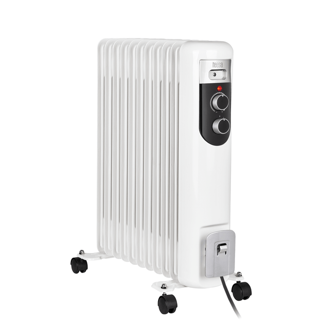 2de kansje Teesa TSA8049 Elektrische olieradiator 11 ribben 2500 W met thermostaat en 3 warmtestanden