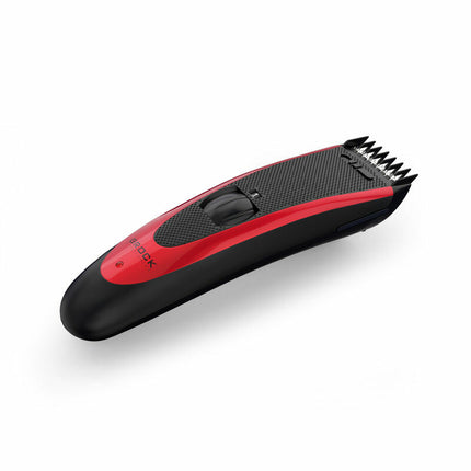 Brock Tondeuse & Trimmer voor Mannen – Draadloze Haartrimmer & Baardknipper – 24 Lengtestanden – RVS Mes – 45 Min – Rood