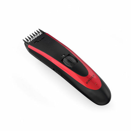 Brock Tondeuse & Trimmer voor Mannen – Draadloze Haartrimmer & Baardknipper – 24 Lengtestanden – RVS Mes – 45 Min – Rood