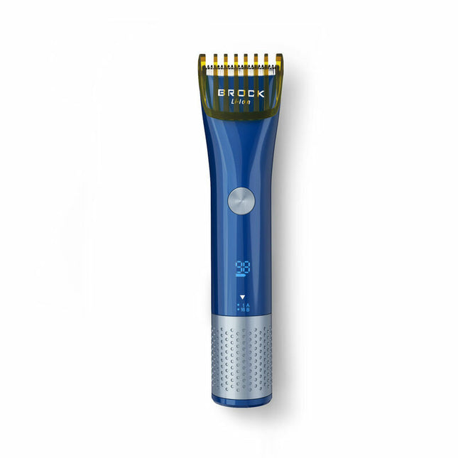Brock Tondeuse & Trimmer voor Hoofd & Baard – Professionele Haartrimmer Mannen – Draadloos – Waterdicht IPX6 – LED Display – 60 Min Gebruik – Blauw