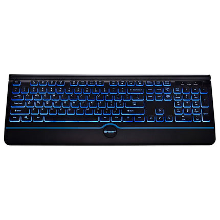 Tracer Ofis Pro USB Bedraad Toetsenbord met Blauwe Achtergrondverlichting - Qwerty - Zwart
