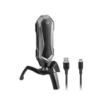 Tracer RGB spider gaming en content creatie microfoon - Geschikt voor streaming podcast en Youtube video - 360 graden rotatie- Fast touch mute - Bedraad type C