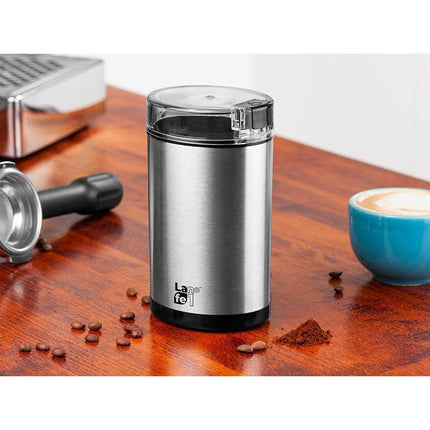 Lafe MKB-006 elektrische koffiemolen / bonenmaler 150W RVS behuizing, mes en maalkamer