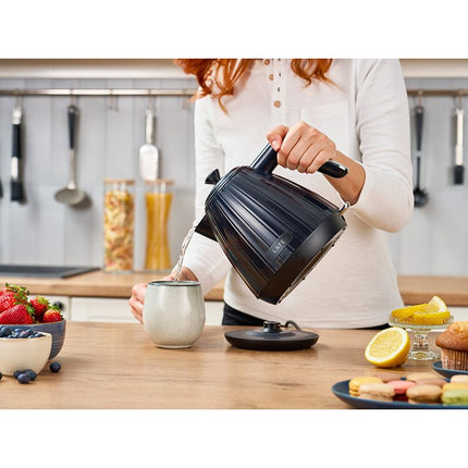 Lafe Modern Elektrische Waterkoker 1,7L – Zwart – STRIX-controller – 2200W RVS – BPA-vrij – Verlichte Schakelaar