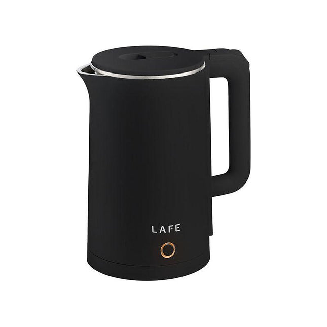 Lafe Moderne Dubbelwandige Elektrische waterkoker Met Cool Touch Handvat Zwart 1,8L 1800W
