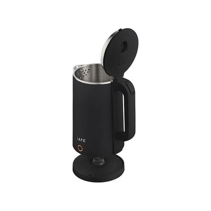 Lafe Moderne Dubbelwandige Elektrische waterkoker Met Cool Touch Handvat Zwart 1,8L 1800W