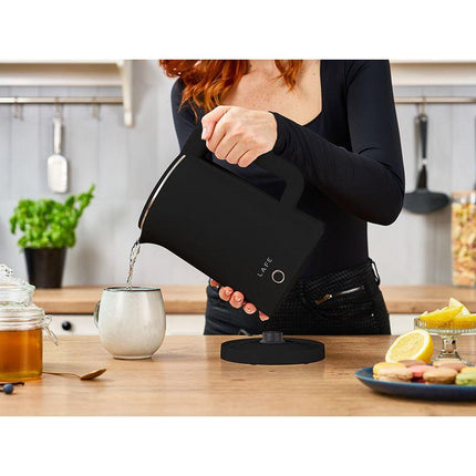 Lafe Moderne Dubbelwandige Elektrische waterkoker Met Cool Touch Handvat Zwart 1,8L 1800W