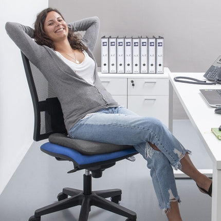 Innovagoods Gelkussen - Ergonomisch Kussen - Zitkussen Orthopedisch - Honingraatstructuur - Met Kussenhoes - Blauw