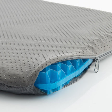 Innovagoods Gelkussen - Ergonomisch Kussen - Zitkussen Orthopedisch - Honingraatstructuur - Met Kussenhoes - Blauw