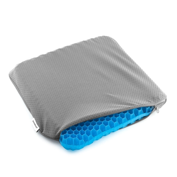 Innovagoods Gelkussen - Ergonomisch Kussen - Zitkussen Orthopedisch - Honingraatstructuur - Met Kussenhoes - Blauw