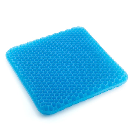 Innovagoods Gelkussen - Ergonomisch Kussen - Zitkussen Orthopedisch - Honingraatstructuur - Met Kussenhoes - Blauw
