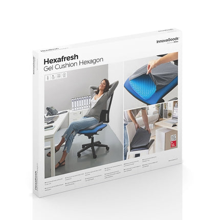 Innovagoods Gelkussen - Ergonomisch Kussen - Zitkussen Orthopedisch - Honingraatstructuur - Met Kussenhoes - Blauw