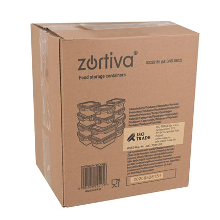 Vershoudbakjes Set 12 Stuks – Meal Prep Bakjes met Deksel – 350 ml tot 1 Liter