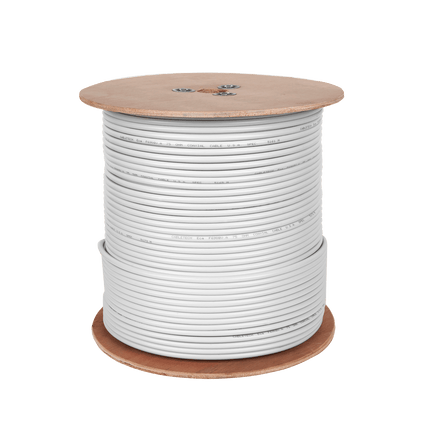 Coax Kabel 305 Meter RG6 75 Ohm – Koperen Antennekabel voor TV en Satelliet – Wit