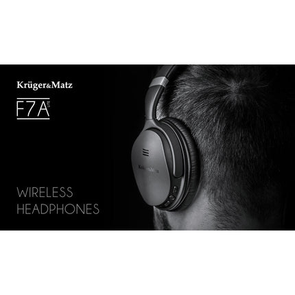 Krüger&Matz F7A Lite draadloze bluetooth over-ear hoofdtelefoon met active noise cancelling KM0655L