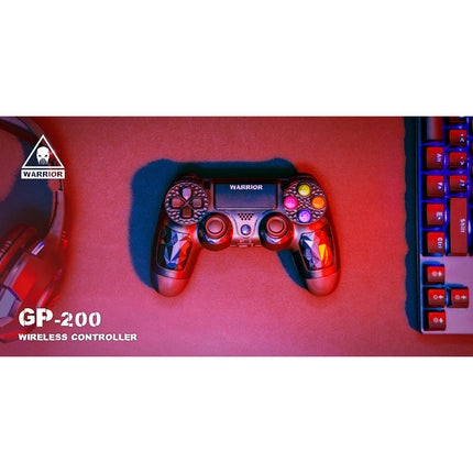 2de kansje Krüger & Matz Warrior GP-200 Draadloze controller voor PS4 en PC zwart KM0771