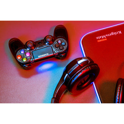 2de kansje Krüger & Matz Warrior GP-200 Draadloze controller voor PS4 en PC zwart KM0771