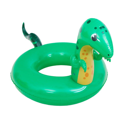Sunclub Opblaasbare Dino Zwemband XXL – Grote Zwemband Voor Zwembad & Strand – Opblaasbare Dinosaur Pool Float Groen – 104 cm