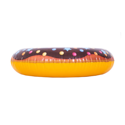 Sunclub Donut Zwemband 103 cm – Opblaasbare Zwemband XXL – Donut Zwembadring Bruin