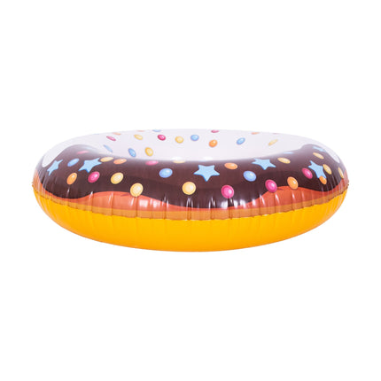 Sunclub Donut Zwemband 103 cm – Opblaasbare Zwemband XXL – Donut Zwembadring Bruin