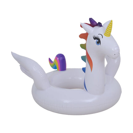 SunClub Opblaasbare Eenhoorn Zwemband XXL – 122 cm – Opblaasbare Unicorn Zwemband Voor Zwembad en Strand
