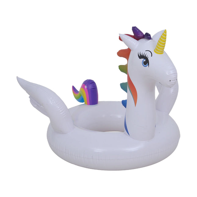 SunClub Opblaasbare Eenhoorn Zwemband XXL – 122 cm – Opblaasbare Unicorn Zwemband Voor Zwembad en Strand
