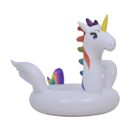 SunClub Opblaasbare Eenhoorn Zwemband XXL – 122 cm – Opblaasbare Unicorn Zwemband Voor Zwembad en Strand