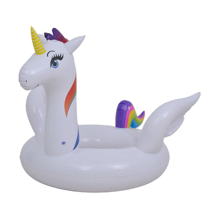 SunClub Opblaasbare Eenhoorn Zwemband XXL – 122 cm – Opblaasbare Unicorn Zwemband Voor Zwembad en Strand