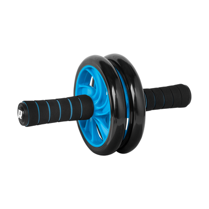 Rebel Active Fitness Roller Ab Roller Dubbel Wiel - Buikspierwiel - Trainingswiel - Incl Kniemat - Ab Wheel - Buikspierwiel - Zwart