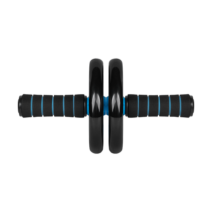 Rebel Active Fitness Roller Ab Roller Dubbel Wiel - Buikspierwiel - Trainingswiel - Incl Kniemat - Ab Wheel - Buikspierwiel - Zwart