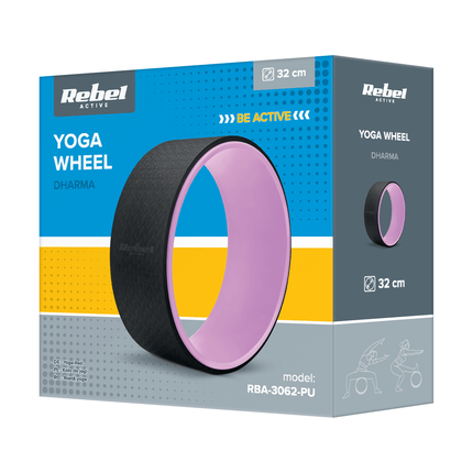 Rebel Active Yogawiel - Yoga Wheel - Yoga Accessoire - Pilates -  Paars 11 x 32 cm