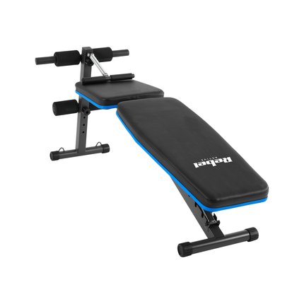 Rebel Active Schuine Trainingsbank met Beensteunen en Weerstandsbanden - Fitnessbank - Verstelbare Trainingsbank - Bench Press - Halterbank