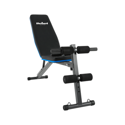 Rebel Active Schuine Trainingsbank met Beensteunen en Weerstandsbanden - Fitnessbank - Verstelbare Trainingsbank - Bench Press - Halterbank
