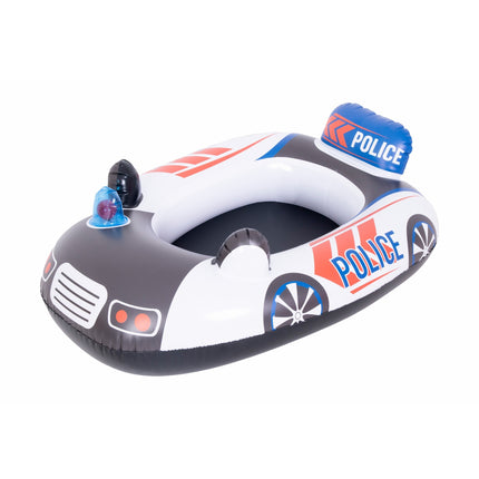 Sunclub Opblaasbare Kinderboot Politieauto – Zwembad Boot Voor Kinderen 3-4 Jaar – Opblaasbare Politieboot Van PVC – Waterspeelgoed Zomer Vakantie Strand Zwembad