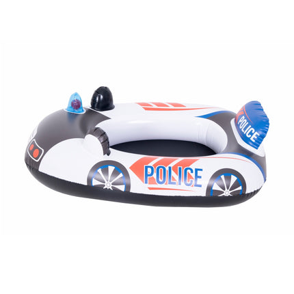 Sunclub Opblaasbare Kinderboot Politieauto – Zwembad Boot Voor Kinderen 3-4 Jaar – Opblaasbare Politieboot Van PVC – Waterspeelgoed Zomer Vakantie Strand Zwembad