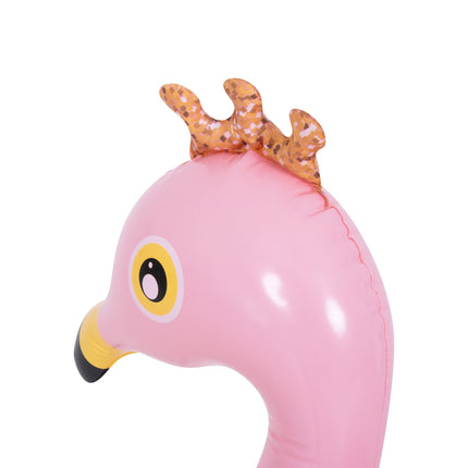 SunClub Opblaasbare Flamingo Boot Voor Kinderen – 107 x 71,5 cm – Zwembadboot Met Handgrepen – Roze