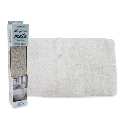 Magic Mat Droogloopmat 75×45 cm Lichtgrijs – Extreem Absorberende Deurmat Met Antislip – Wasbaar – Voor Binnen & Buiten – Ook Als Badmat Geschikt