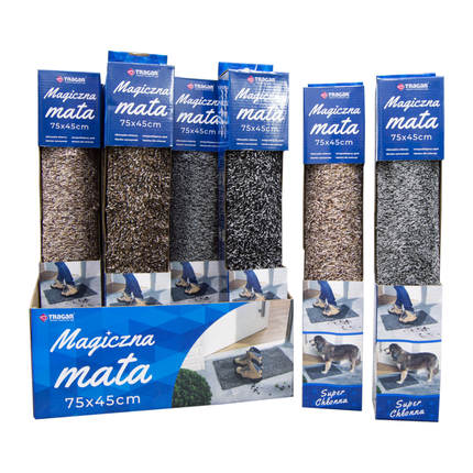 Magic Mat Schoonloopmat 75×45 cm Zwart – Extreem Absorberende Deurmat Met Antislip – Wasbaar – Voor Binnen & Buiten – Ook Als Badmat Geschikt