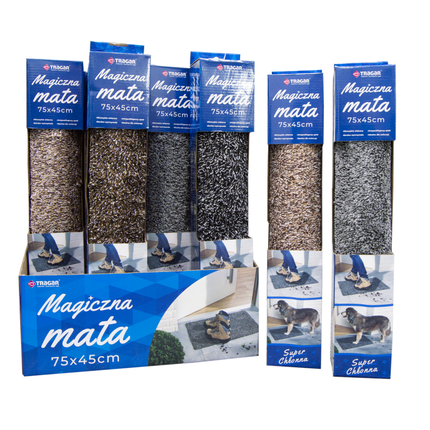 Magic Mat Schoonloopmat 75×45 cm Grijs – Extreem Absorberende Deurmat Met Antislip – Wasbaar – Voor Binnen & Buiten – Ook Als Badmat Geschikt