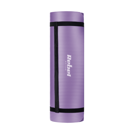 Rebel Active Gymnastiekmat voor Yoga, Pilates, Fitness 183 x 61cm -  1,5cm extra dik - Yoga- en Fitnessmat - Paars