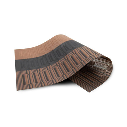 Placemats Set 6 Stuks 30x45 cm – Afwasbare Kunststof Placemats – Hittebestendige Tafelmatten – Bruin Zwart