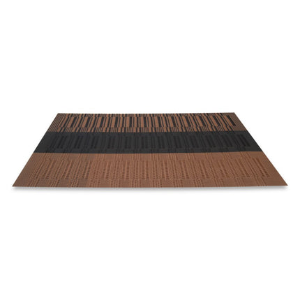 Placemats Set 6 Stuks 30x45 cm – Afwasbare Kunststof Placemats – Hittebestendige Tafelmatten – Bruin Zwart